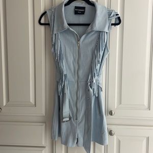 Kittenish suede romper